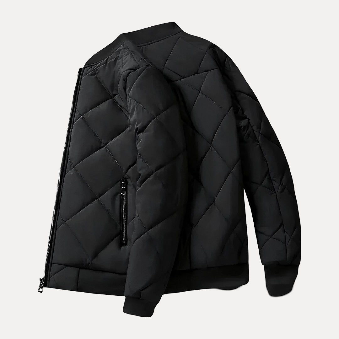 Insulating Men's Bomber Jacket - Quilted Cotton Padded