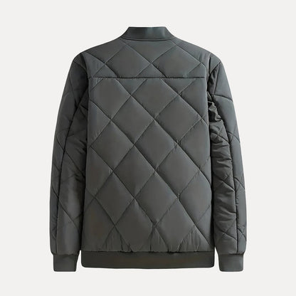 Insulating Men's Bomber Jacket - Quilted Cotton Padded