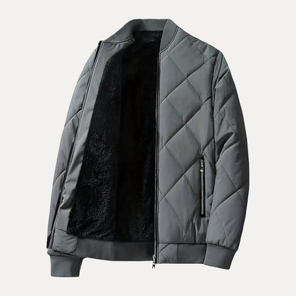 Insulating Men's Bomber Jacket - Quilted Cotton Padded