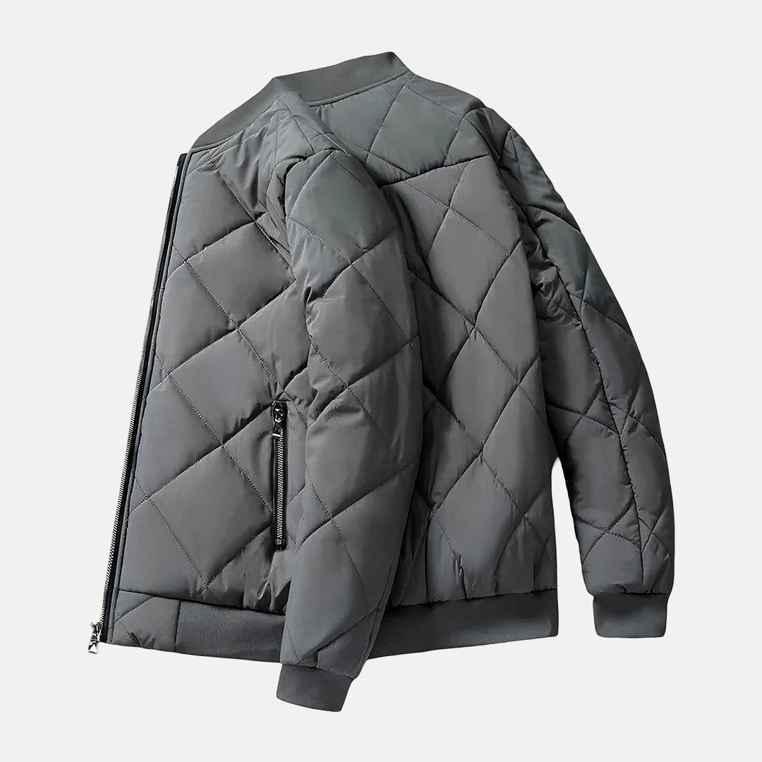 Insulating Men's Bomber Jacket - Quilted Cotton Padded