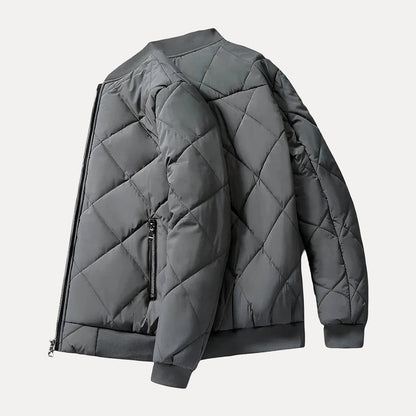 Insulating Men's Bomber Jacket - Quilted Cotton Padded