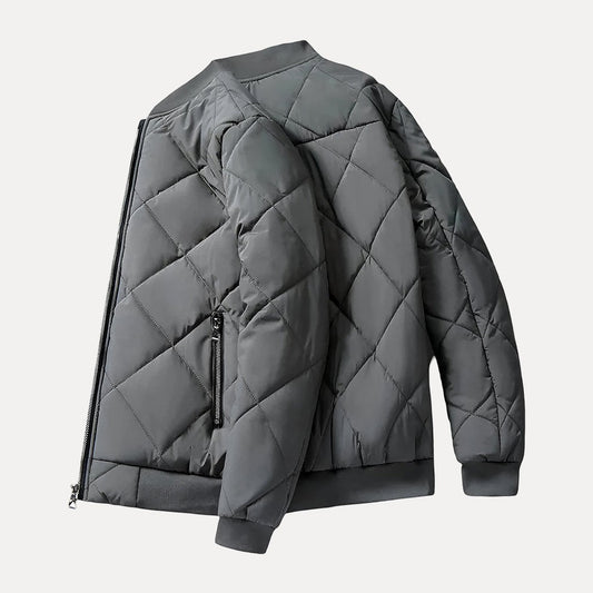 Insulating Men's Bomber Jacket - Quilted Cotton Padded