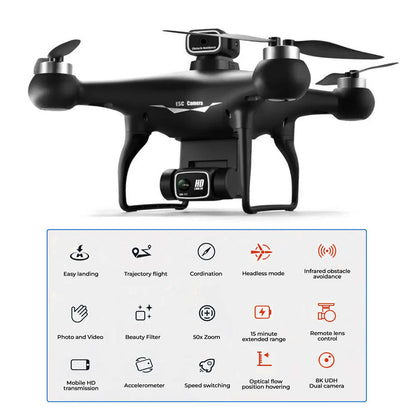 Dron de cámara 4K UHD GPS WiFi FPV profesional aéreo