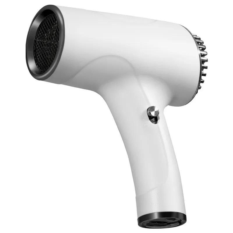 Secador de pelo inalámbrico recargable por USB Secador de pelo de viaje 30000 RPM secado rápido portátil con pantalla de batería
