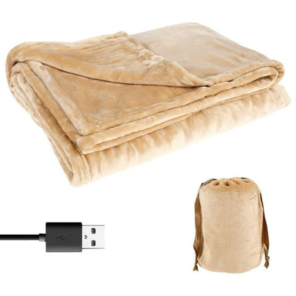 Coperta Elettrica Riscaldata Senza Fili USB Alimentata Morbida Plaid in Flanella 63x33 Pollici Accogliente Inverno Regalo 2025