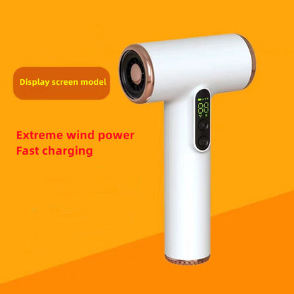 Secador de pelo inalámbrico recargable por USB Secador de pelo de viaje 30000 RPM secado rápido portátil con pantalla de batería