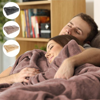Coperta Elettrica Riscaldata Senza Fili USB Alimentata Morbida Plaid in Flanella 63x33 Pollici Accogliente Inverno Regalo 2025