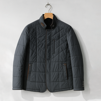 Chaqueta Acolchada Aislante para Hombre - Poliéster Chevron Ajustado