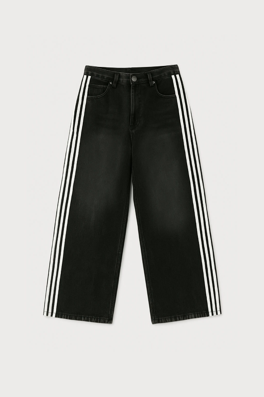 Wide Leg Jeans with Embroidered Cross Design, Unisex Y2K Style, Comfortable Baggy Fit, Sizes S to 3XL-2