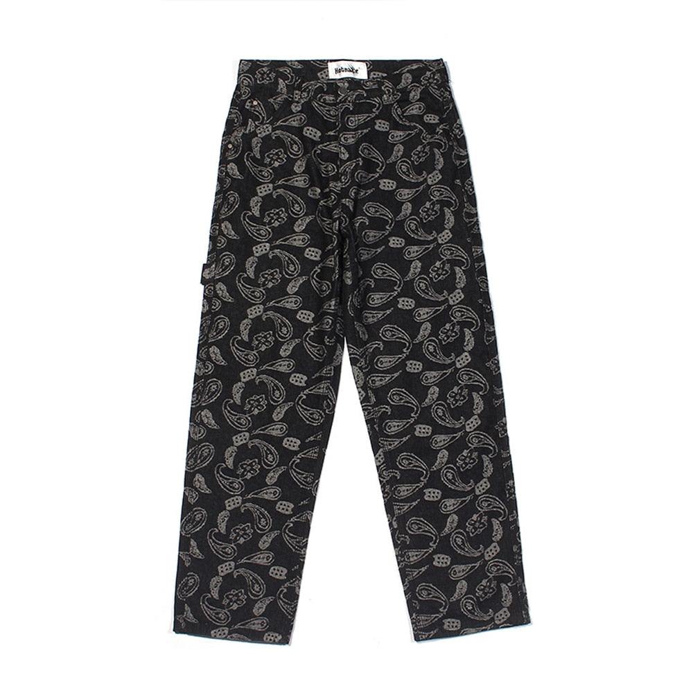 Paisley Print Women's Jeans, Comfortable Denim with Elegant Patterns, Available in Skinny, Relaxed, and Straight Fit-1