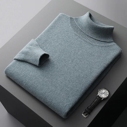 Soft Classic Men's Turtleneck Sweater - Cashmere, Warm Wear