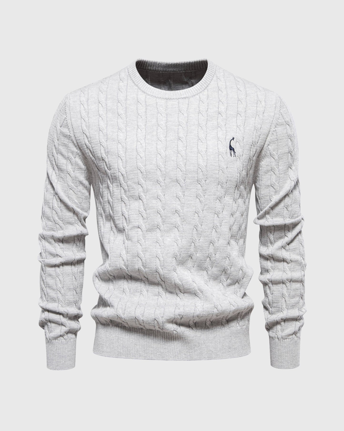 Soft Timeless Men's Cable Knit Sweater - Crewneck, Cotton