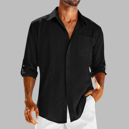 Variant image for Smart-Casual Men's Shirt in Breathable Cotton, Lightweight Fabric, Casual Cut, Versatile for Office and Outings-13
