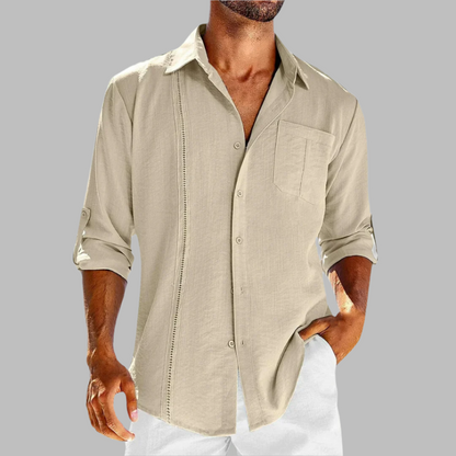 Variant image for Smart-Casual Men's Shirt in Breathable Cotton, Lightweight Fabric, Casual Cut, Versatile for Office and Outings-19