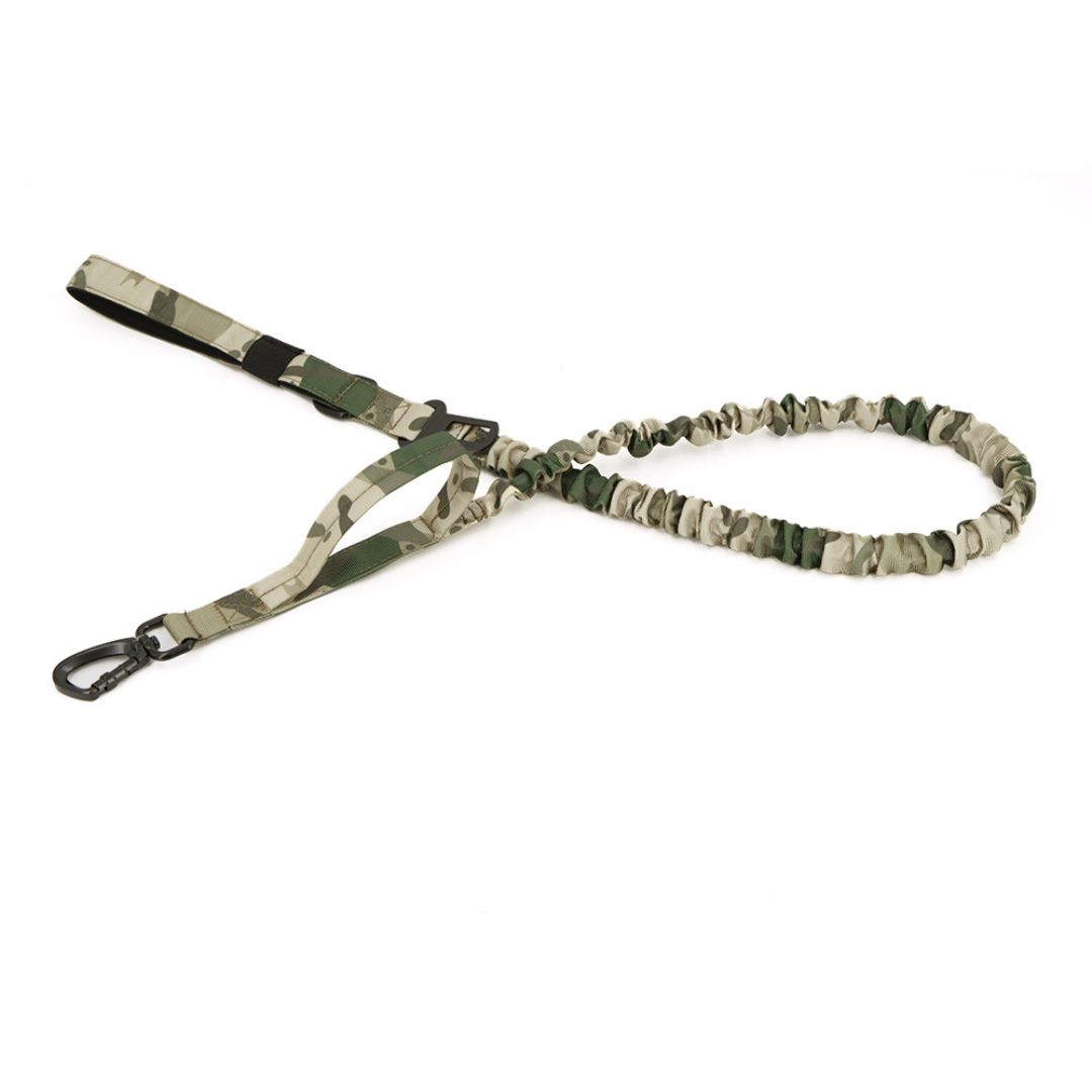 Dog Leash Tactical Fall 2025 Double-Handle Padded Bungee Center 69-Inch Extendable With Seatbelt Attachment