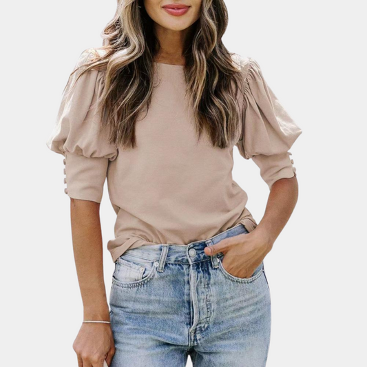 Leichte und bequeme Damenbluse – lockerer Schnitt, atmungsaktive Baumwolle, für den Alltag 0