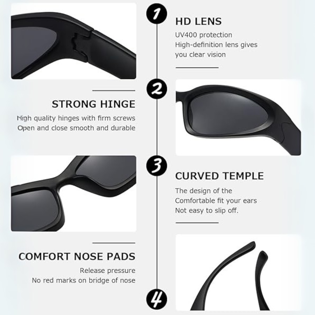 Leichte und bequeme Sportsonnenbrille für Männer und Frauen – polarisierte SwiftWrap, für Outdoor-Aktivitäten 2