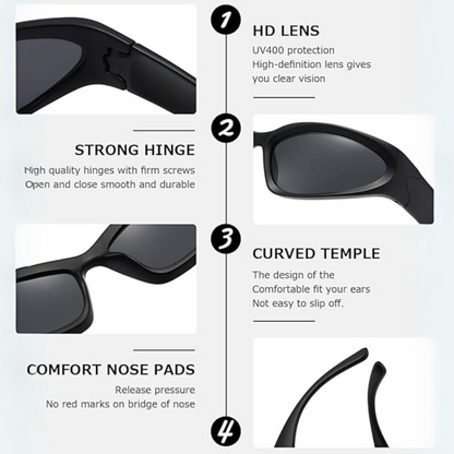 Leichte und bequeme Sportsonnenbrille für Männer und Frauen – polarisierte SwiftWrap, für Outdoor-Aktivitäten 2