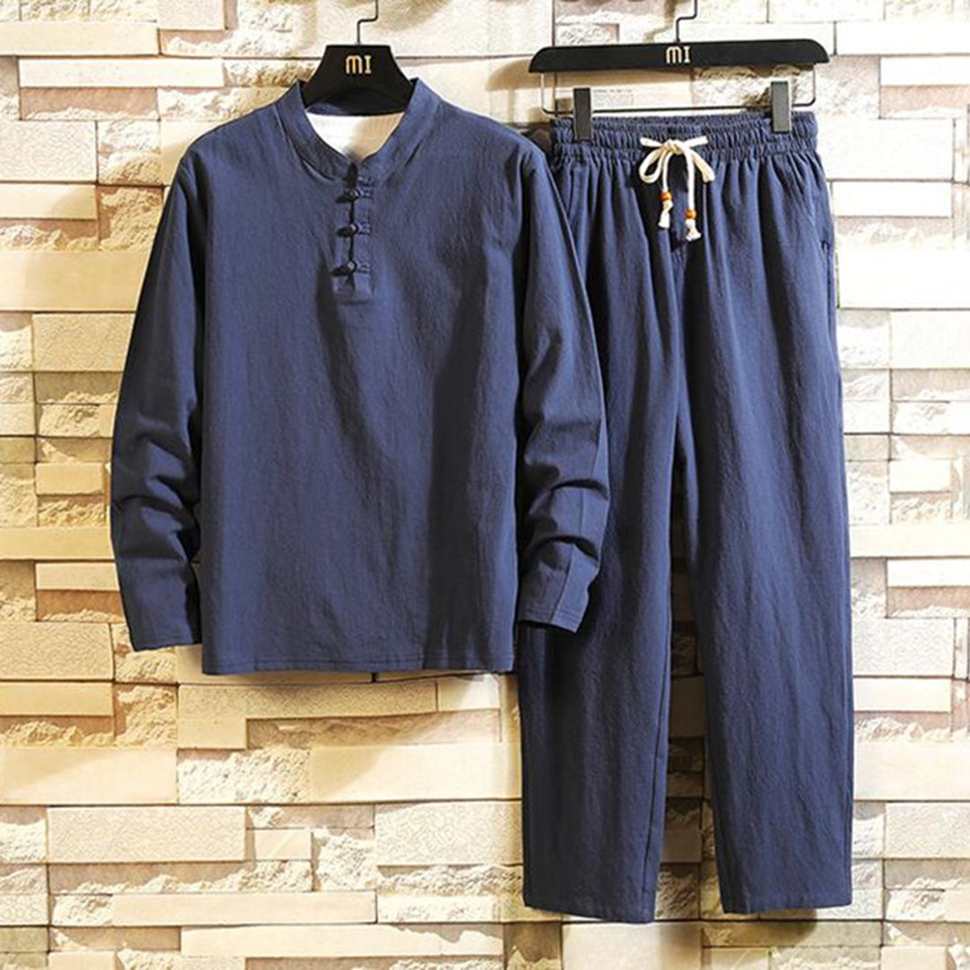 Leichtes Herren Sommer-Outfit – lässiger Schnitt, Polyester, für Freizeit und Reisen 3