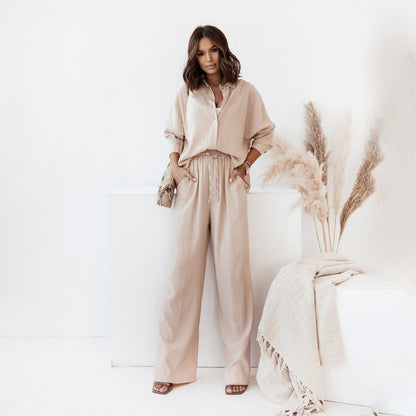 Leichtes & gemütliches Damen-Casual-Set – langärmlig, luftige Baumwolle, für Sommeraktivitäten 5