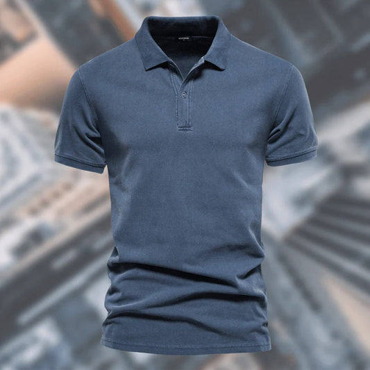 Leichtes & luftiges Herren Poloshirt – lockerer Schnitt, atmungsaktives Polyester, für Alltag und Büro 0