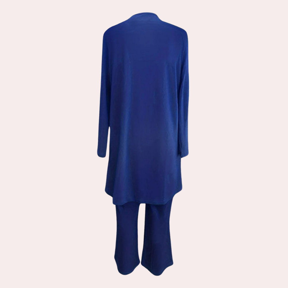 Leichtes und vielseitiges Damen Set – elegante Bluse, Hose und Cardigan, atmungsaktiv, für Sommer 2