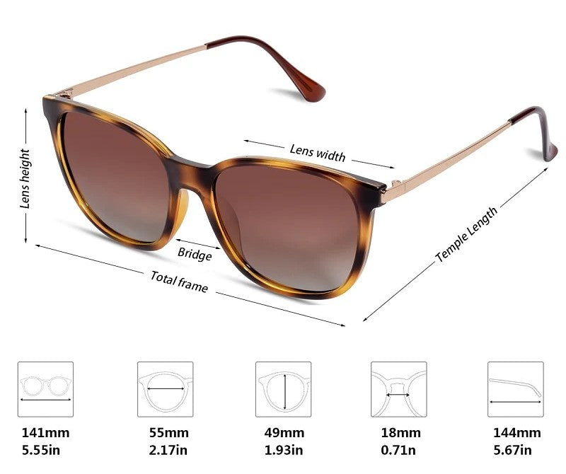 Leichtgewichtige Damen Sonnenbrille – Vintage-Design, polarisiert, für Sommeraktivitäten 7