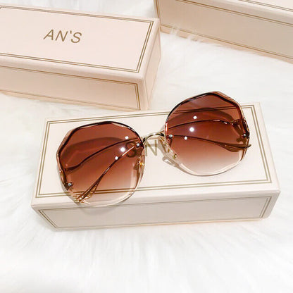 Leichtgewichtige Damen Sonnenbrille – randloses Design, Metall, für Sommer 2025 1