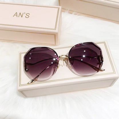 Leichtgewichtige Damen Sonnenbrille – randloses Design, Metall, für Sommer 2025 5