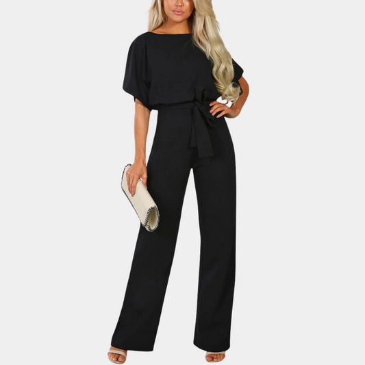 Lightweight & flattering women’s jumpsuit – classic cut, breathable fabric, for any occasion 0