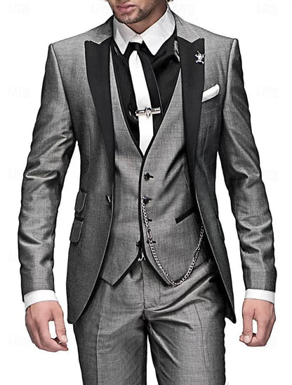 Lightweight men's linen suit set – tailored blazer, vest, trousers, for business and wedding events 5