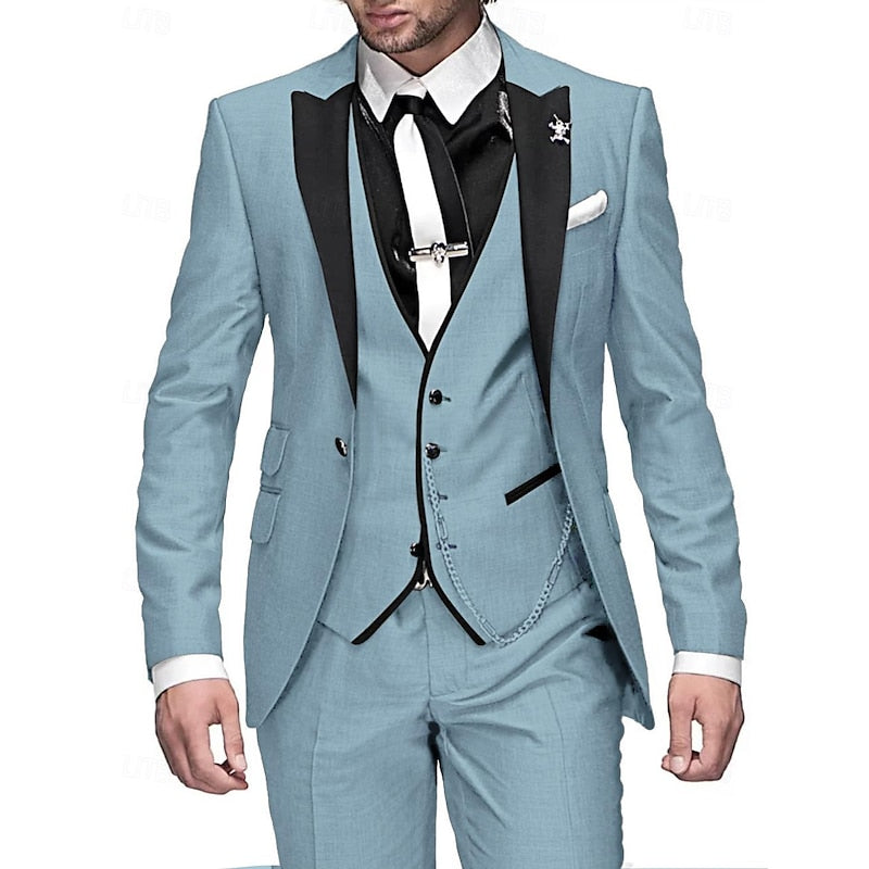 Lightweight men's linen suit set – tailored blazer, vest, trousers, for business and wedding events 6