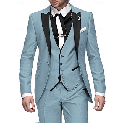 Lightweight men's linen suit set – tailored blazer, vest, trousers, for business and wedding events 6