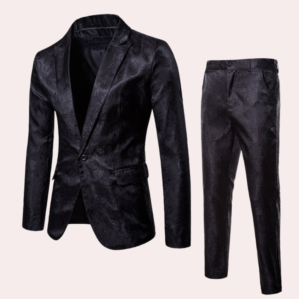 Lightweight men's suit – tailored blazer and trousers, breathable fabric, for formal occasions 0