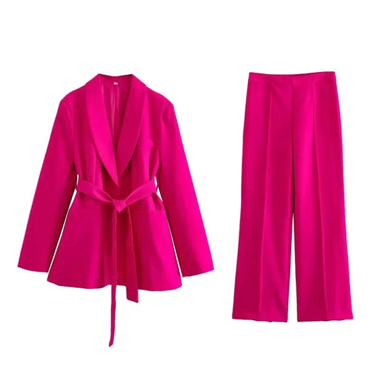 Lightweight women's blazer set – tailored blazer & pants, high-quality fabric, for formal events 0