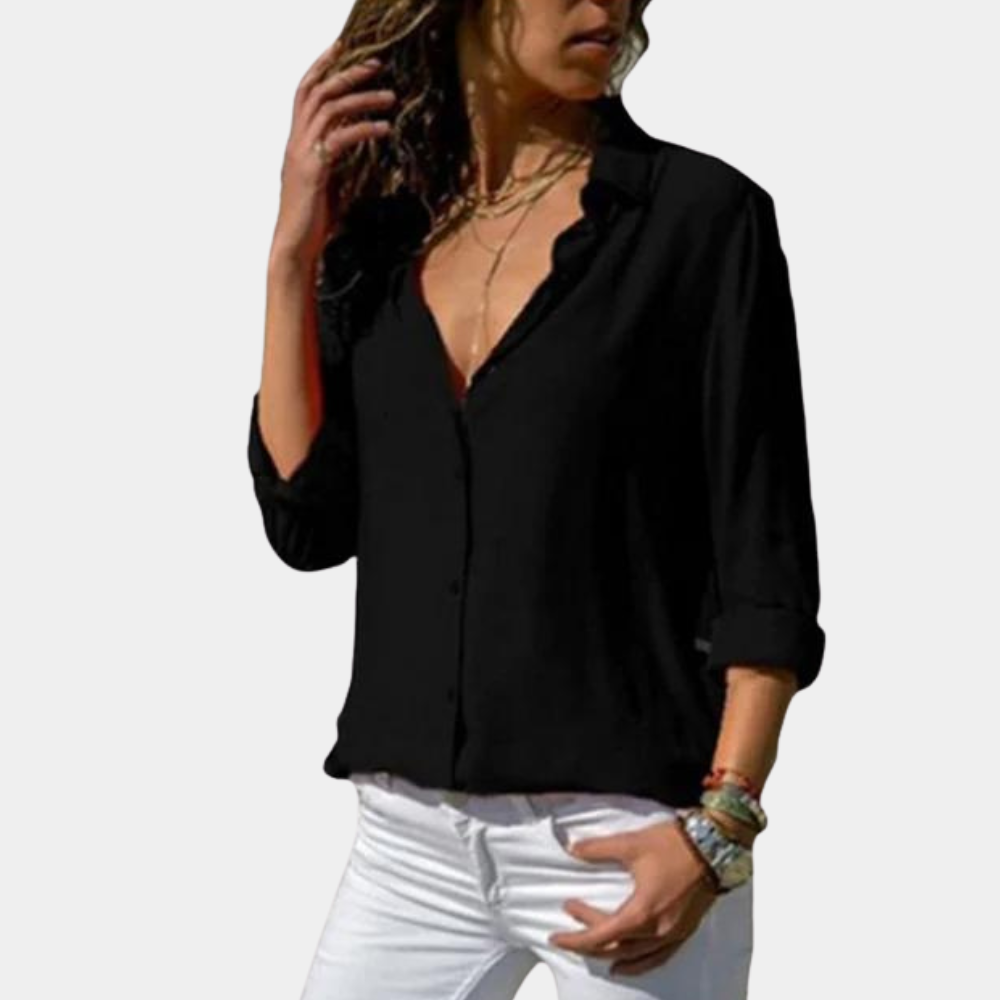 Lightweight women’s blouse – breathable cotton, for casual and formal occasions 3