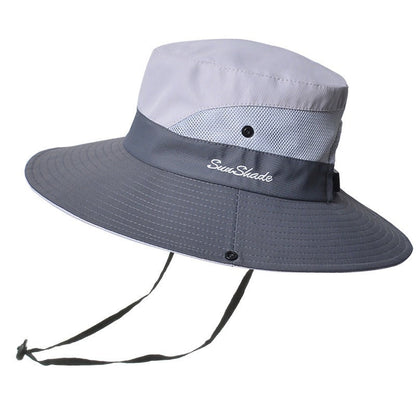 Lightweight women's sun hat – wide brim design, UV protection, for beach and outdoor activities 11