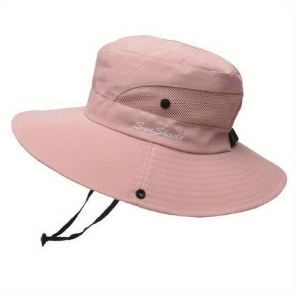 Lightweight women's sun hat – wide brim design, UV protection, for beach and outdoor activities 12
