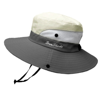 Lightweight women's sun hat – wide brim design, UV protection, for beach and outdoor activities 13