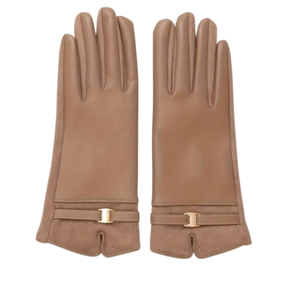Waterproof Women’s Gloves - Slim Faux Leather, Lined