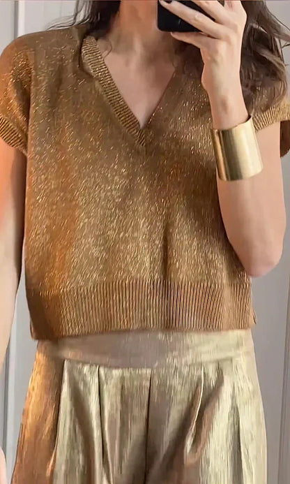 Luxuriöses Damen Twin Set – modernes Design, Satin, für besondere Anlässe 1