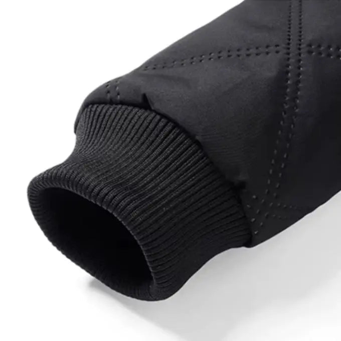 Windproof Men’s Jacket - Quilted Bomber Fleece Lined Hiking