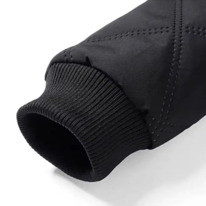 Windproof Men’s Jacket - Quilted Bomber Fleece Lined Hiking