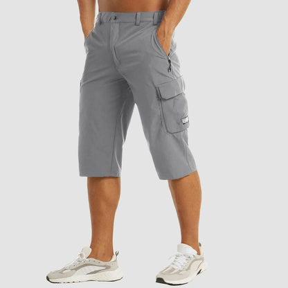 Variant image for Fast-Drying Men's Cargo Shorts with Multiple Pockets for Versatile Outdoor Use in Khaki, Gray, Black, Green, and Blue-6