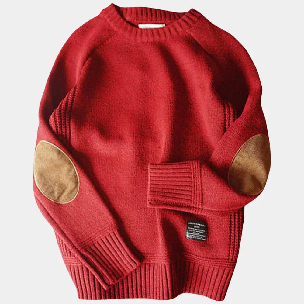 Warm Classic Men's Sweater - Crewneck, Chunky Knit Layering