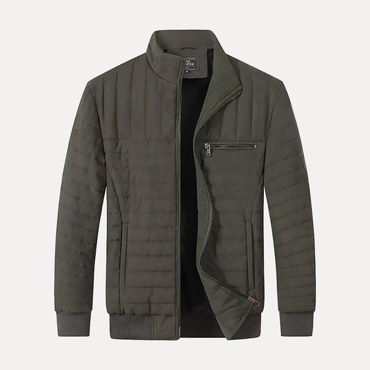Warm Men’s Padded Jacket - Quilted Cotton, Workwear