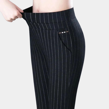 High Waist Black Stretch Pants for Women, Comfortable Versatile Office and Casual Wear, M-4XL-3