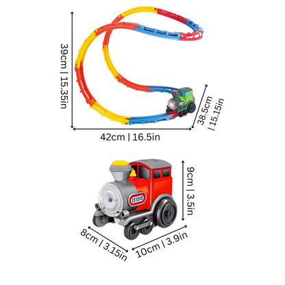 Rullende jernbanetogvogn DIY samlespor - Elektronisk legetøj med lys og lyde