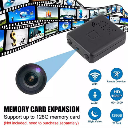 Micro cámara HD con audio visión nocturna interior 2025
