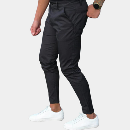 Modern men's summer trousers – tailored fit, breathable fabric, for casual outings 0